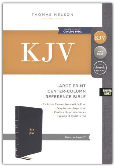 KJV Holy Bible: Large Print with Black Leathersoft (Thumb Indexed)