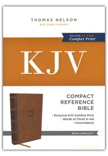 KJV Holy Bible: Compact Brown Leathersoft