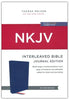 NKJV, Interleaved Bible, Journal Edition, Hardcover, Blue, Red Letter, Comfort Print: The Ultimate Bible Journaling Experience