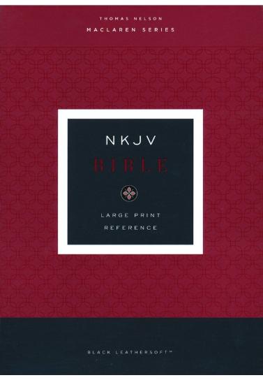 NKJV Large-Print Verse-by-Verse Reference Bible, Maclaren Series, Comfort Print, Soft Leather-look, Black