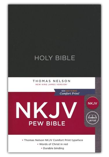 NKJV, Pew Bible, Hardcover, Black, Red Letter, Comfort Print: Holy Bible, New King James Version