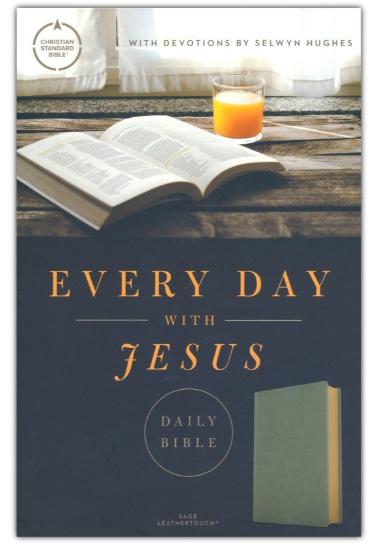 CSB Every Day with Jesus Daily Bible, Sage LeatherTouch