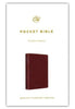 ESV Pocket Bible (TruTone, Chestnut) Bibles Crossway Books   