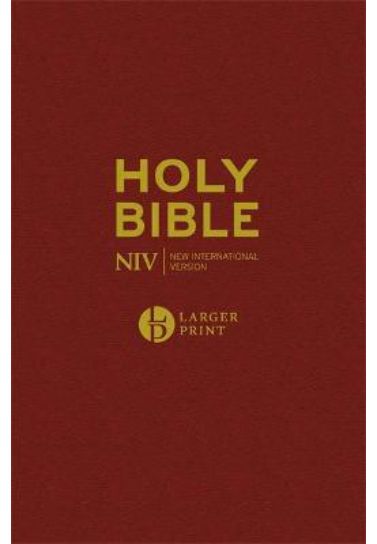 NIV Larger Print Burgundy Hardback Bible Bibles Hodder & Stoughton   