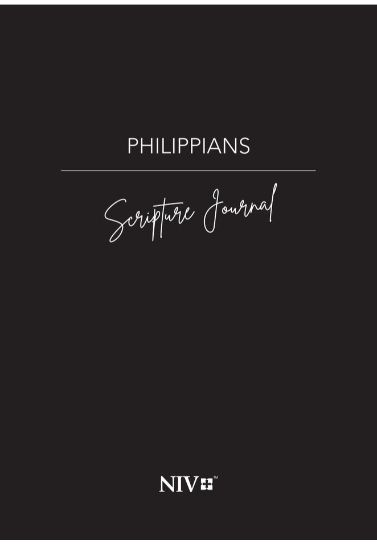 Philippians NIV Scripture Journal Scripture Journals Biblica   